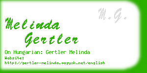 melinda gertler business card